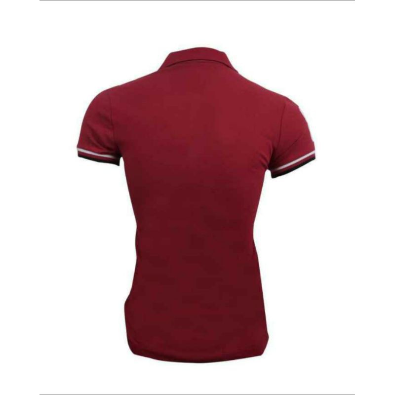 Giordano White Napoleon Embroidery Signature Polo Shirt Wanita - Red