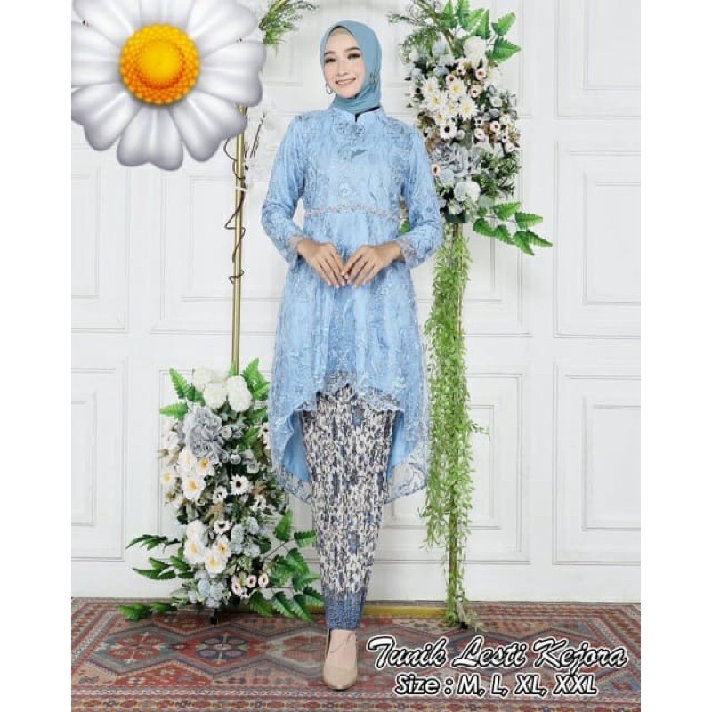 (COD) Kebaya Aurora Lesti / Stelan Kebaya Aurora Lesti / Kebaya Modern / Kebaya remaja Terbaru / Kebaya Aurora lesti payet / Kebaya kondangan