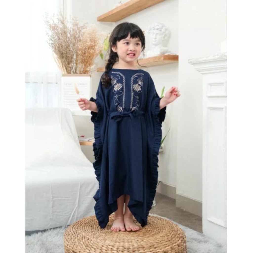 FenishaStore Dress Kaftan Anak Perempuan Emira Kid's Usia 3-5 Tahun