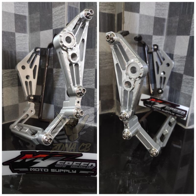 kupingan lampu pesek cnc / breket dudukan lampu depan pesek + braket plat nomer cnc original t6 / tr