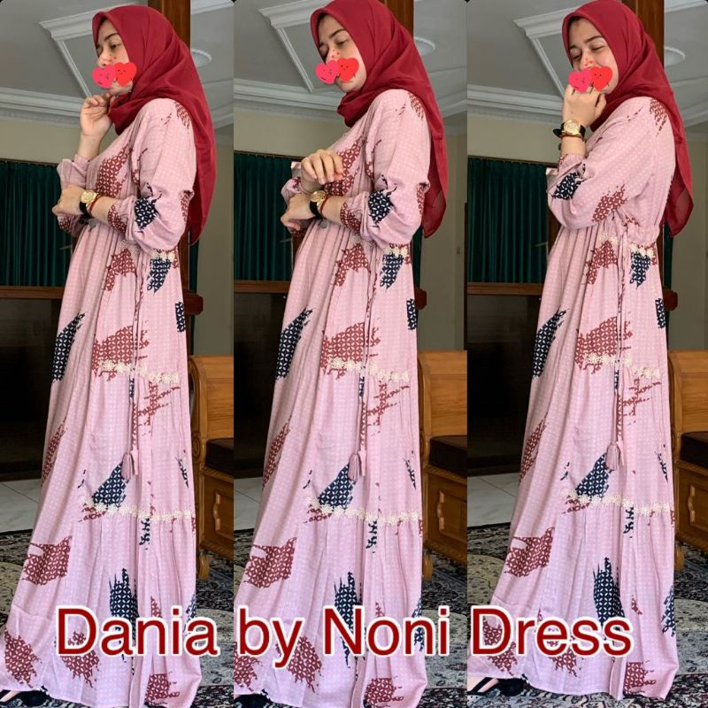 Daster arab NONI DANIA Maxi Dress Gamis Rayon Super Klok