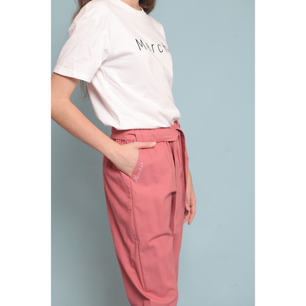  Celana  Wanita  Chino  Dusty Pink Merche Shopee  Indonesia