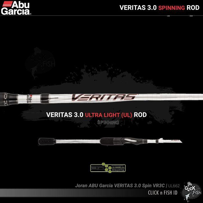 alat pancing mantul habis Joran Abu Garcia VERITAS 3.0 UL Spinning - VR3S 662UL 2-6 lb - 198 cm