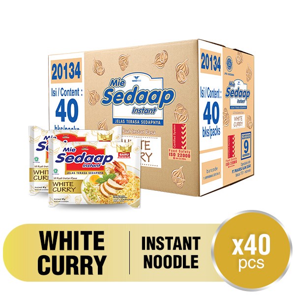 

Sedaap Mie Instan White Curry 81 gr 1 Dus isi 40 pcs