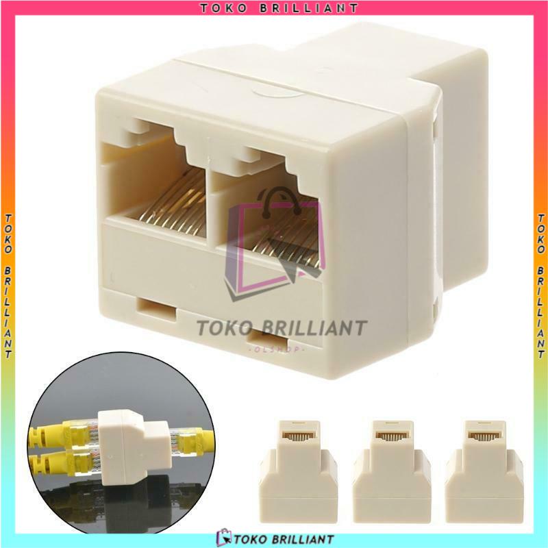 Barel RJ 45 SINGLE /DOUBLE CABANG - barel 10PCS UTP RJ45 Single/Double LAN Konektor Import