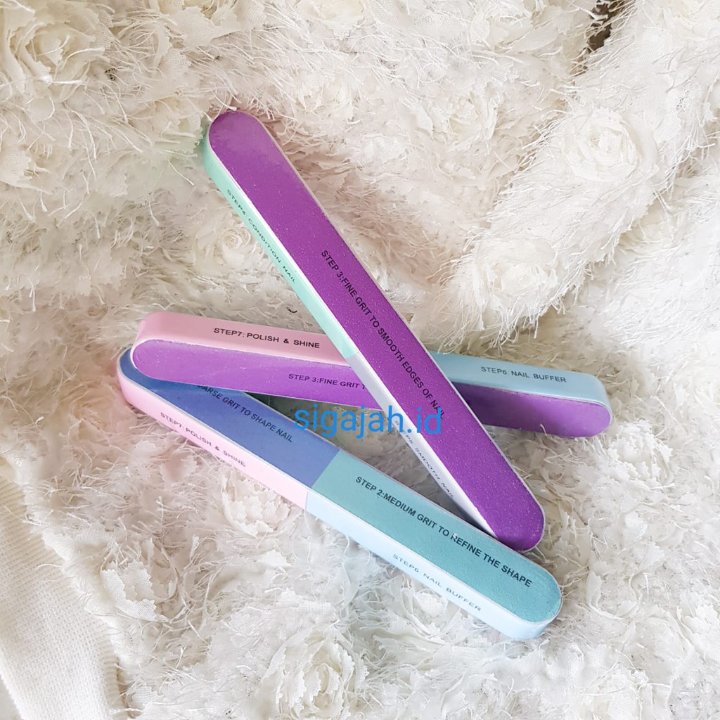 KIKIRAN KUKU KILAP KIKIR MENGKILAP NAIL FILE BUFFER SHINER 7 in 1