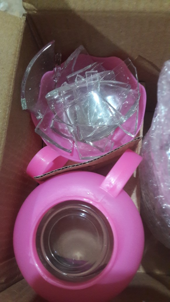 [ Hc ] Tea Set / Tea Pot / Teko Set Kaca Hc 5 In 1 Termurah - Pink