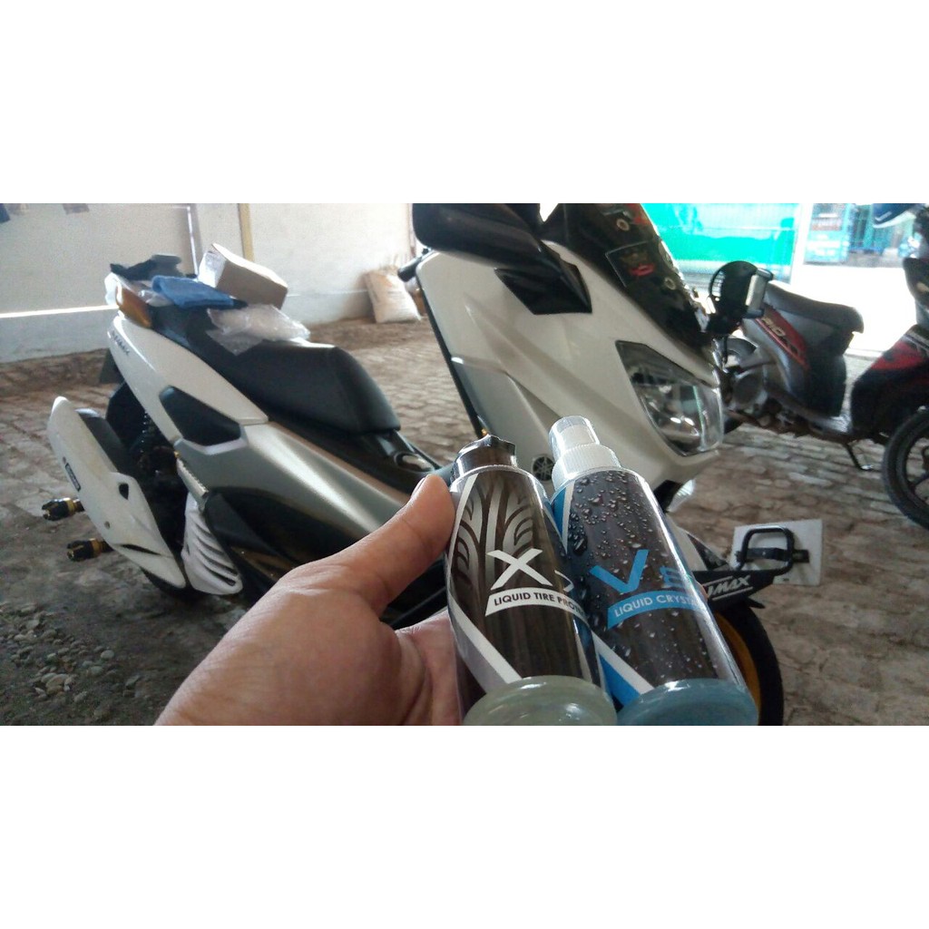PAKET KOMPLIT PENGKILAP MOTOR - Efek Daun Talas - Pengkilat Motor - Pengkilap Body Motor Mizu Shield-7