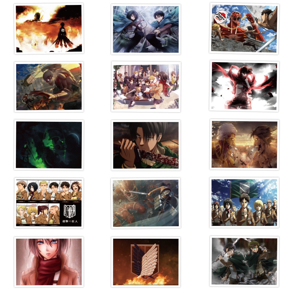 30 lembar Serangan di Titan animasi kartun grafiti stiker bagasi notebook skuter air Piala stiker ke