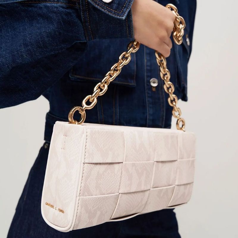 CK Woven Chain-Handle Bag