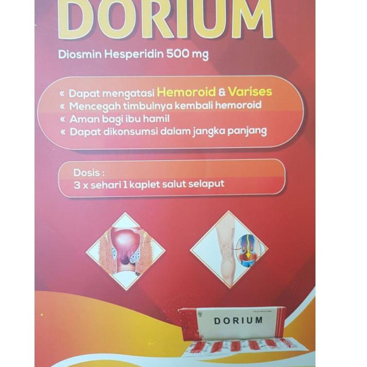 [KODE BARANG Z7937Z] Obat WASIR DORIUM isi DIOSMIN HESPERIDIN 500 MG sama dengan ARDIUM kemasan 1 st