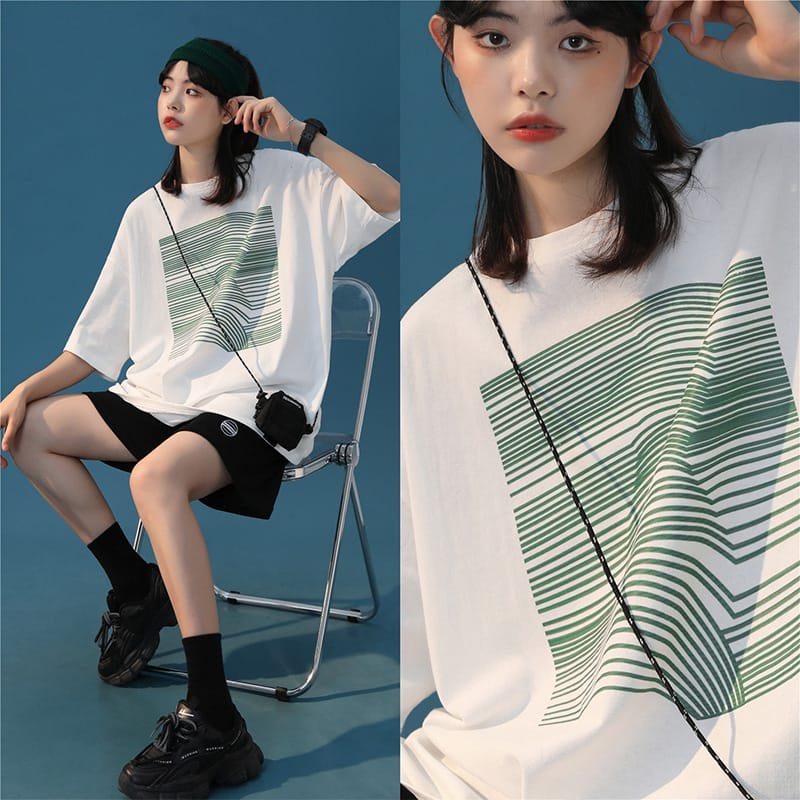 Kaos oversize wanita line