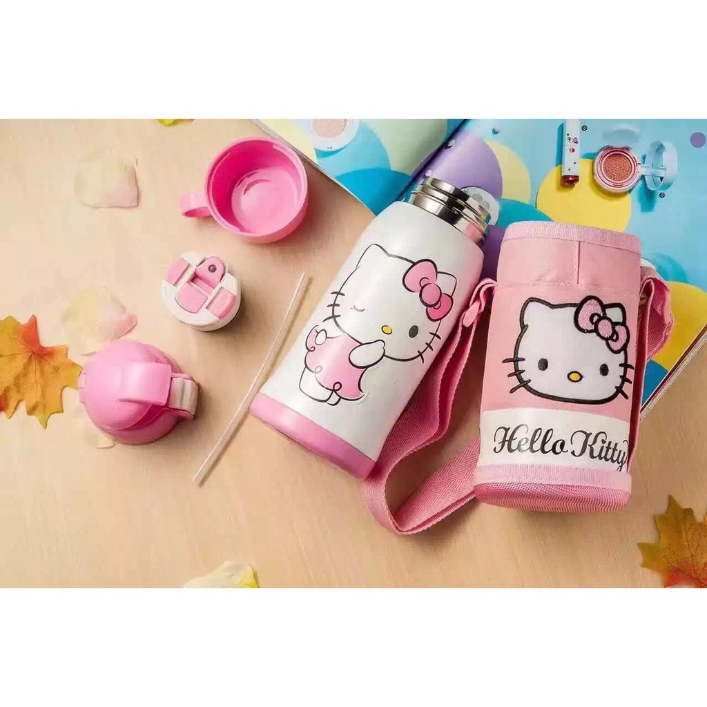 Thermos 2 in 1 Hello Kitty - Doraemon / botol termos botol minum anak souvenir kado