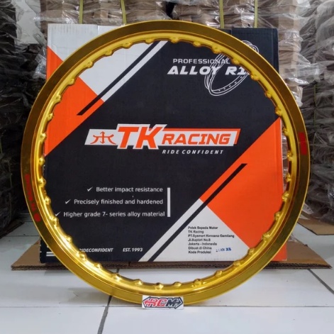 HARGA PERBIJI VELG VELK VELEG PELEK RING RIM 17 - 140 17 - 160 17X140 17X160 RING X 17 WARNA GOLD EMAS ORI ORIGINAL TK RACING ASLI