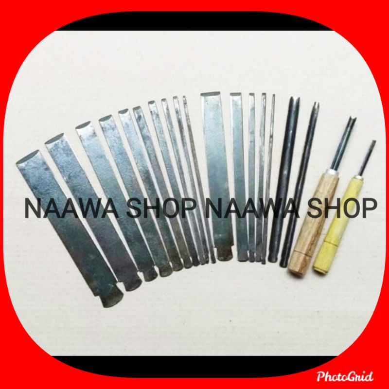 Alat Pahat Tatah Ukir Kayu Jepara Paket Cukup Murmer - Tatah ukir -Pahat ukir - tatah Bonsai - Tatah