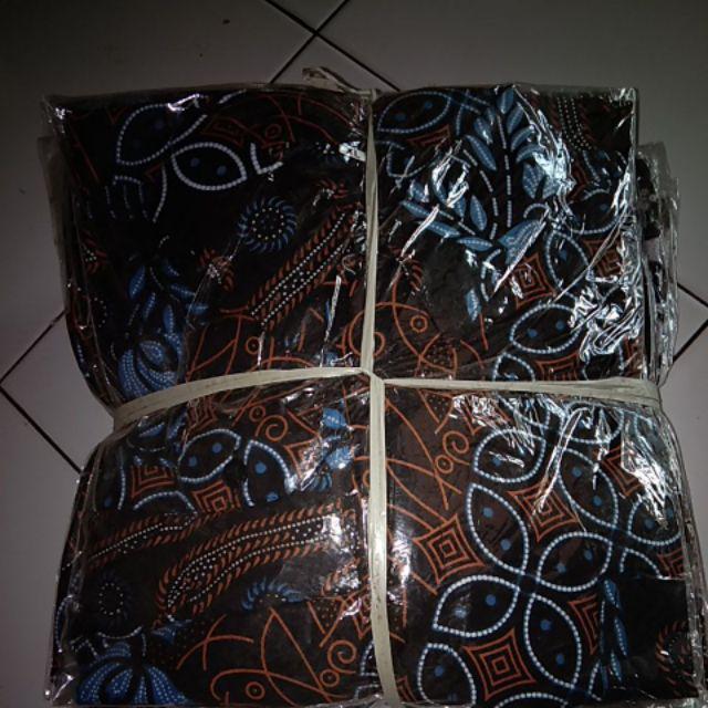 Batik Couple Keluarga Sania Ruffle Ori Ndoro Jowi Dnt Motif Seno Biru