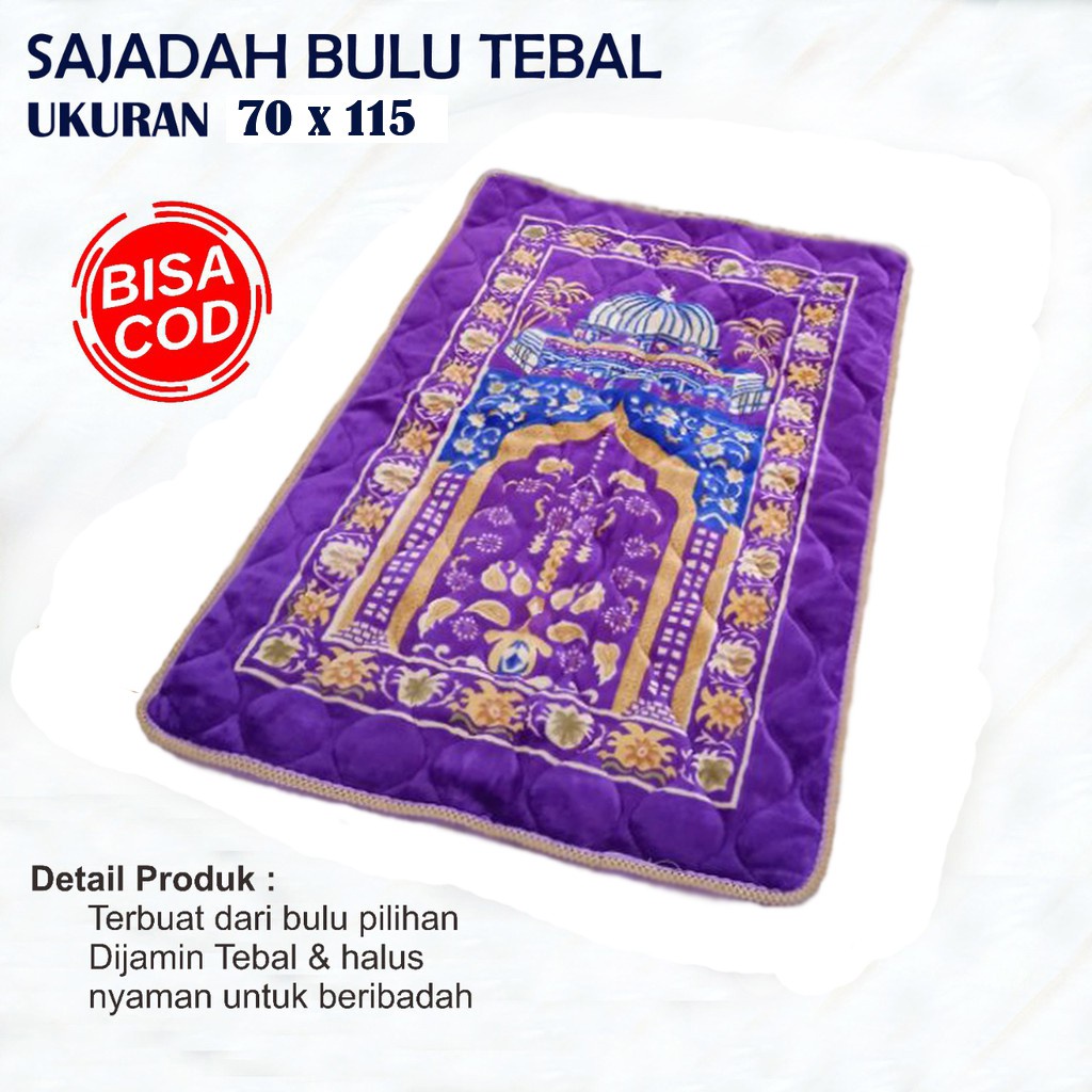 Sajadah Turki Busa Quilting Kubah Embos Premium Empuk Tebal 70x110 Jumbo (busa quilting)