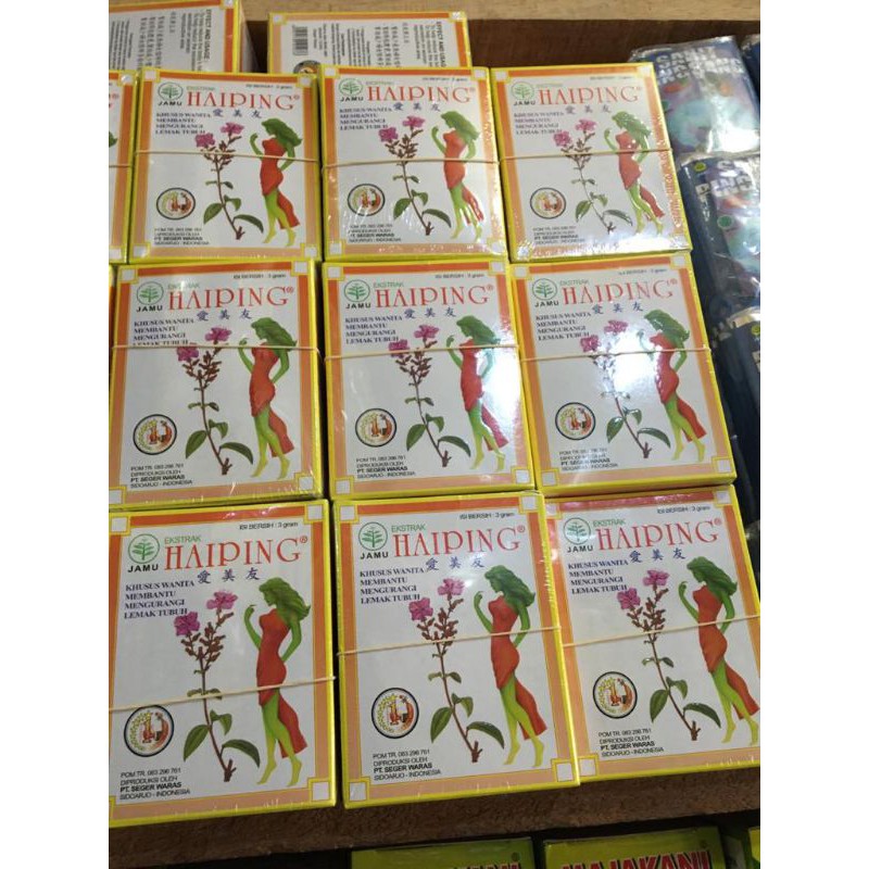 HAIPING SERBUK SACHET ORI PLUS PELUNTUR MENGURANGI LEMAK TUBUH PELANGSING BADAN HERBAL AMPUH PELAKOR