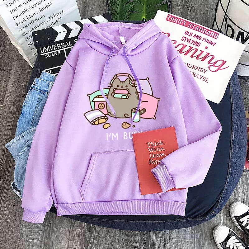 Sweater Hoodie Jumper Im Busy Kartun Kucing Hoodie Oversize Wanita Korean Style Bahan Tebal Hoodie Cewek Kekinian Korea Oversize Sweater Wanita Jumbo Xxl Tebal Import Hoodie Wanita Polos Tebal Ori Premium Hoodie Zipper Polos Resleting Sleting Oversize Xxl