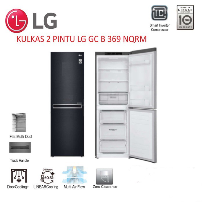 Kulkas LG GCB369NQRM Bottom Freezer 2 Pintu