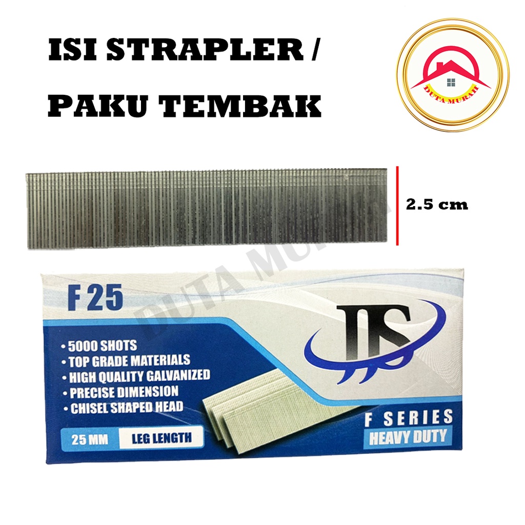 Isi Paku Tembak F25 / Refill Air Nailer F25 Model Lurus