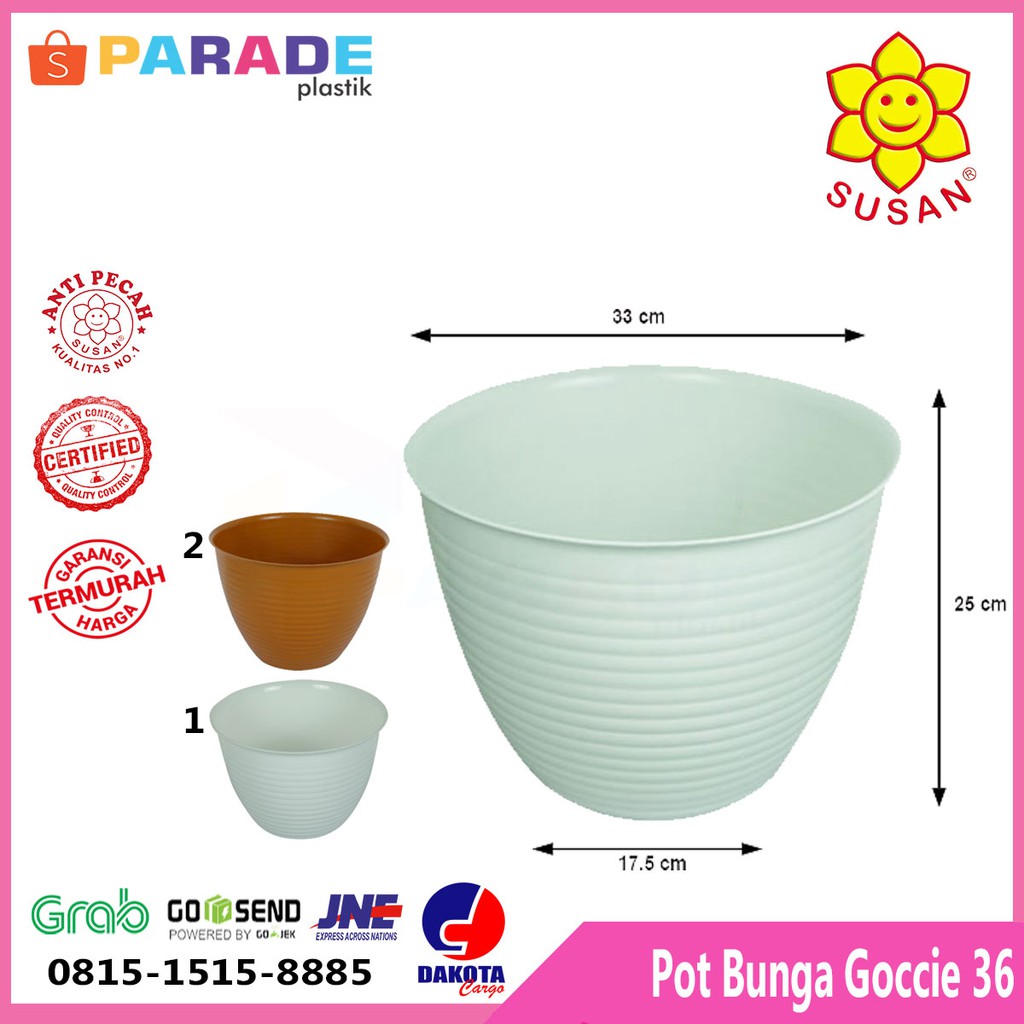 Pot Bunga Plastik Model Tawon Besar Putih
