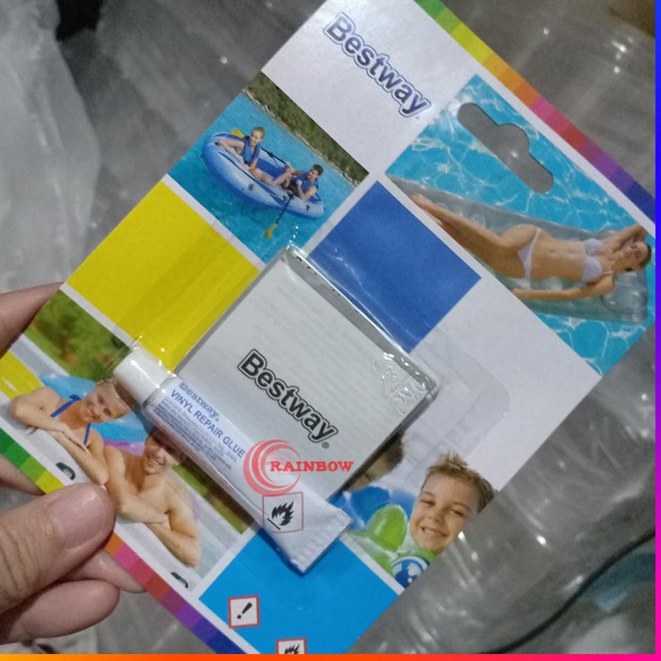 

[PROMO 9F063] Bestway - Lem Tambal Ban Kolam Plastik Renang Anak Repair Kit Repair Kit / Lem Tambal Bestway Kasur Best Terlaris