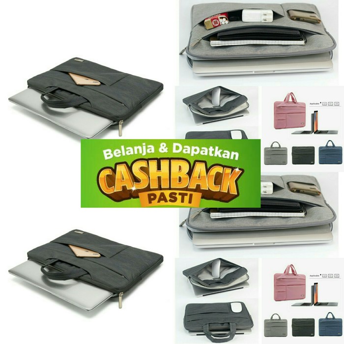 TAS LAPTOP SLEEVE NOTEBOOK MACBOOK PRO ASUS LENOVO ACER 11 13 14 15" - LIMABELAS PINK EXCLUSIVE