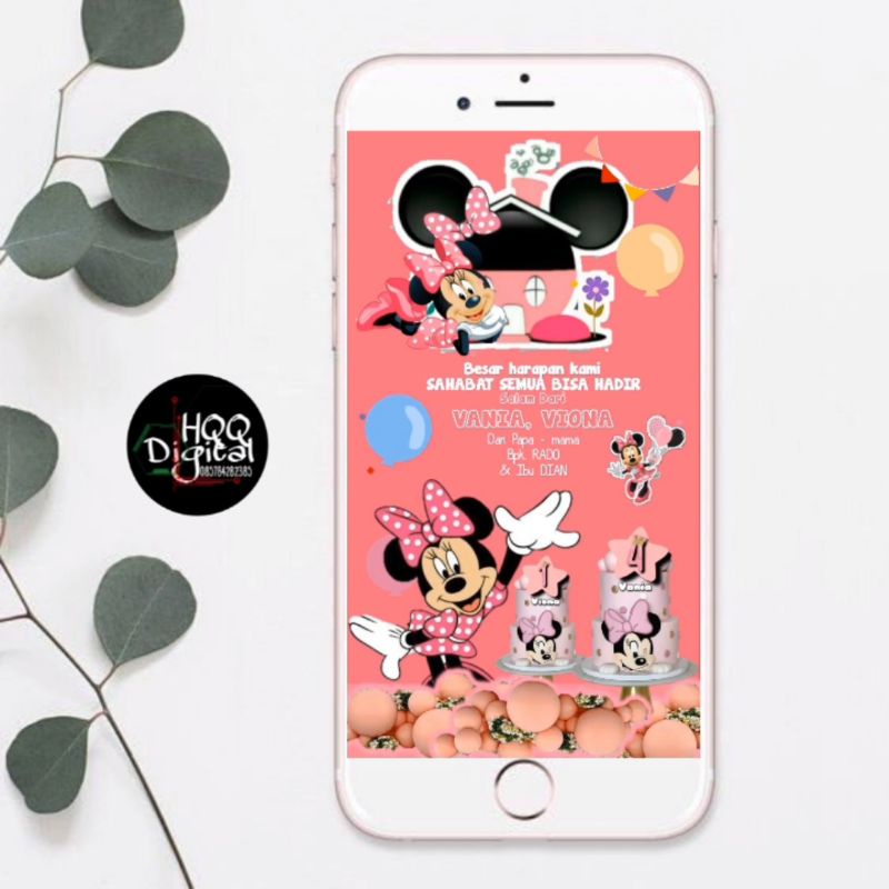 Jual UNDANGAN VIDEO DIGITAL ULANG TAHUN ANAK TEMA CUSTOM TEMA MICKEY