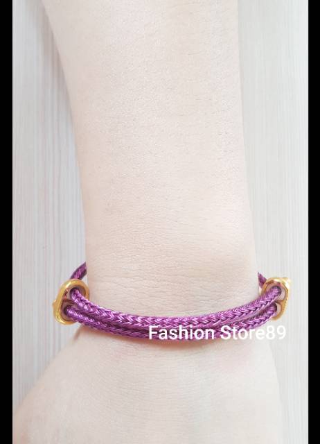 Gelang tali kawat model serut waterproof untuk charm liontin mainan pandora atau emas bahan titanium