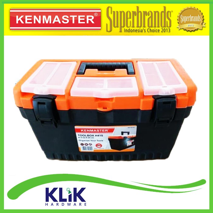 Kenmaster Tool Box PVC H 415 - Kotak Perkakas 41 x 22 x 25 cm H415