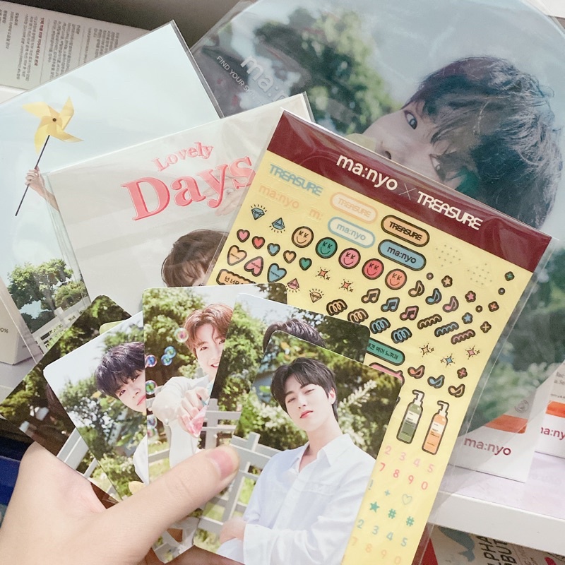 Treasure Hand Mirror Event Photocard mask Lovely Days Postcard Manyo Ma:nyo Haruto Hyunsuk Junkyu Mi