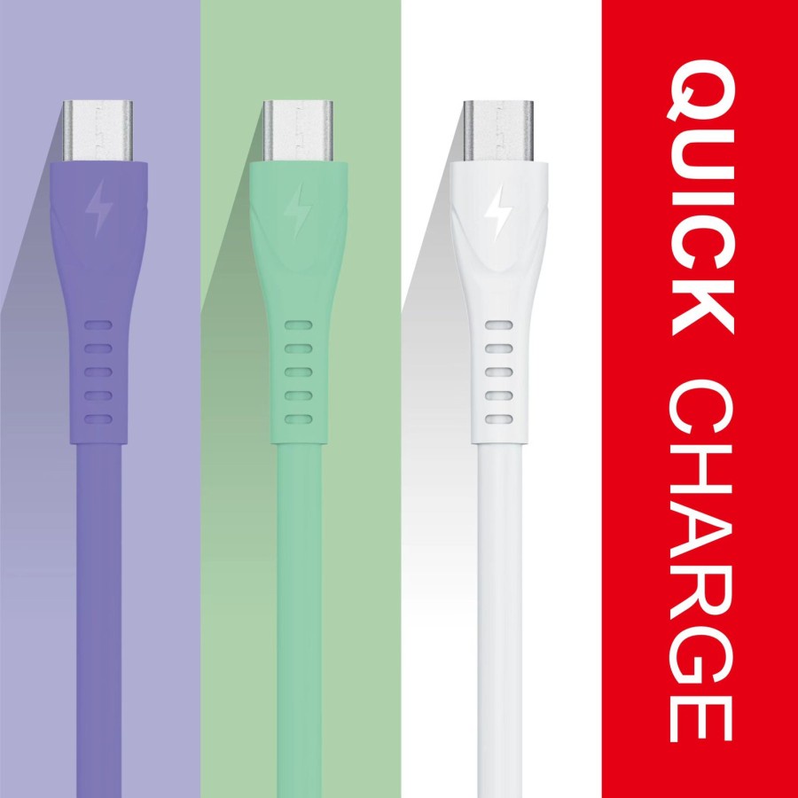 Kabel Data Macaron  S23 Micro USB Support FastCharge High Quality