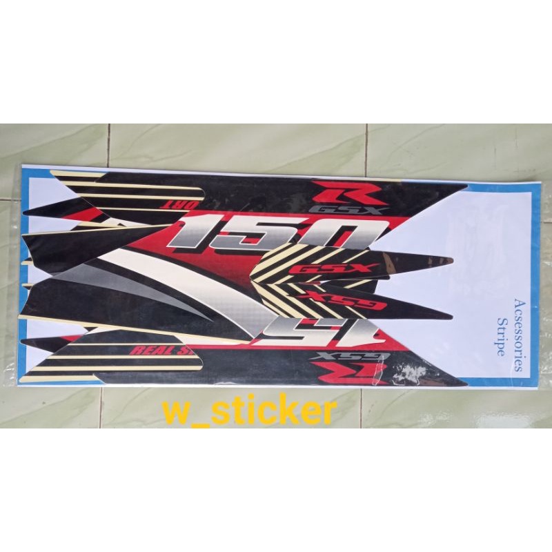 Striping GSX 150 variasi Hitam
