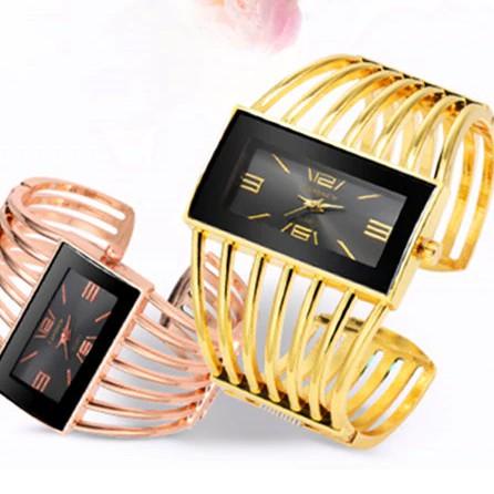 Paling Dicari.. HOT PROMO Cansnow Wanita Jam Tangan Mewah Modis Mawar Emas Gelang Gelang Jam Tangan 