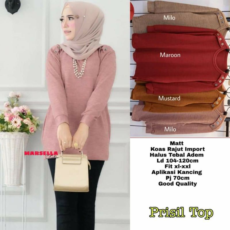 Prisil Top by Marsella Fashion