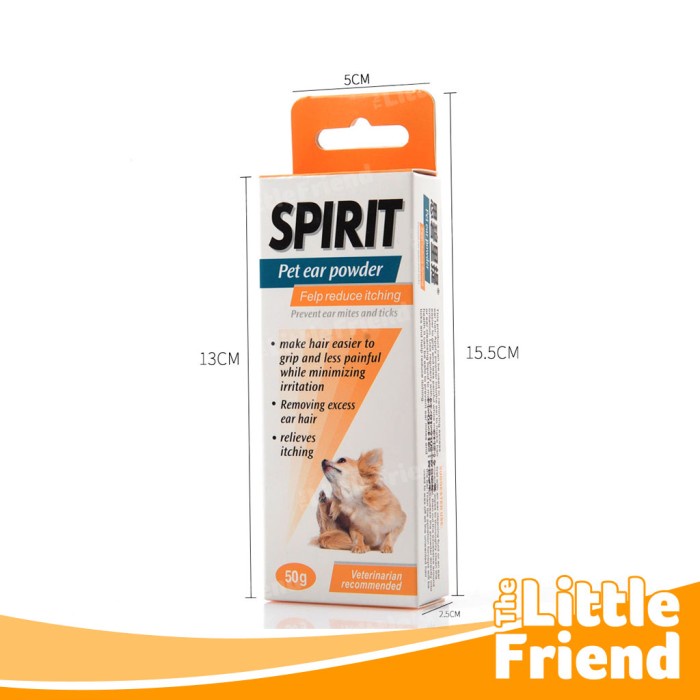 Bedak Pencabut Bulu Telinga Anjing Tanpa Sakit - SPIRIT Pet Ear Powder