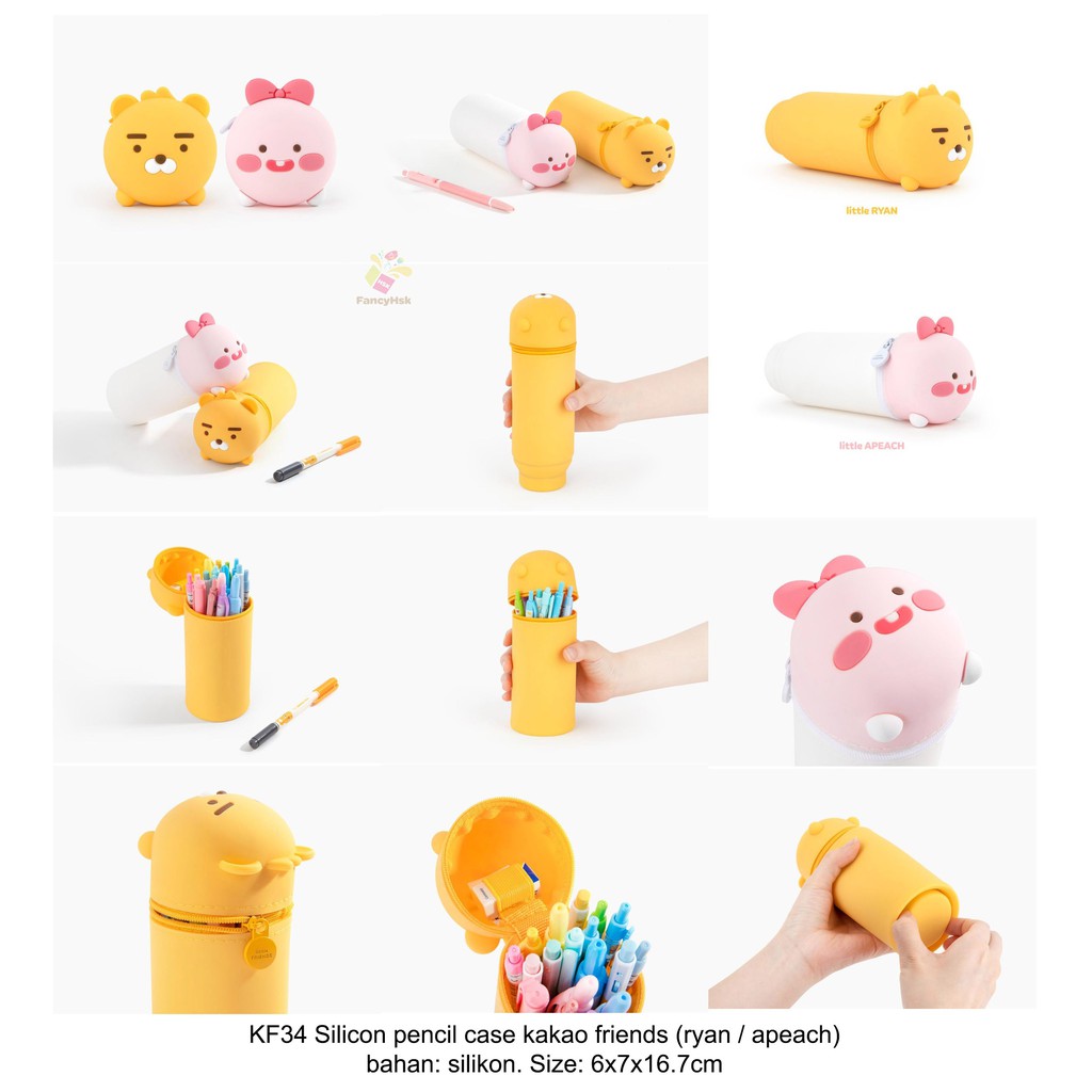 

ORI KOREA SILICON PENCIL CASE KAKAO FRIENDS RYAN / APEACH - KF34
