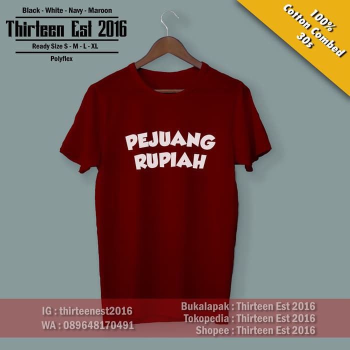 Promo Juara Kaos Kata Kata Unik Pejuang Rupiah Kualitas Distro