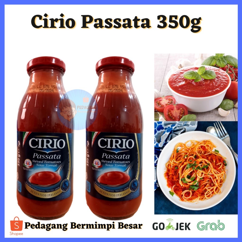 Cirio Passata Tomato Sauce 350gr/ Saus Tomat Cirio/ Saus Pasta/ Saos tomat/ Saos Pasta