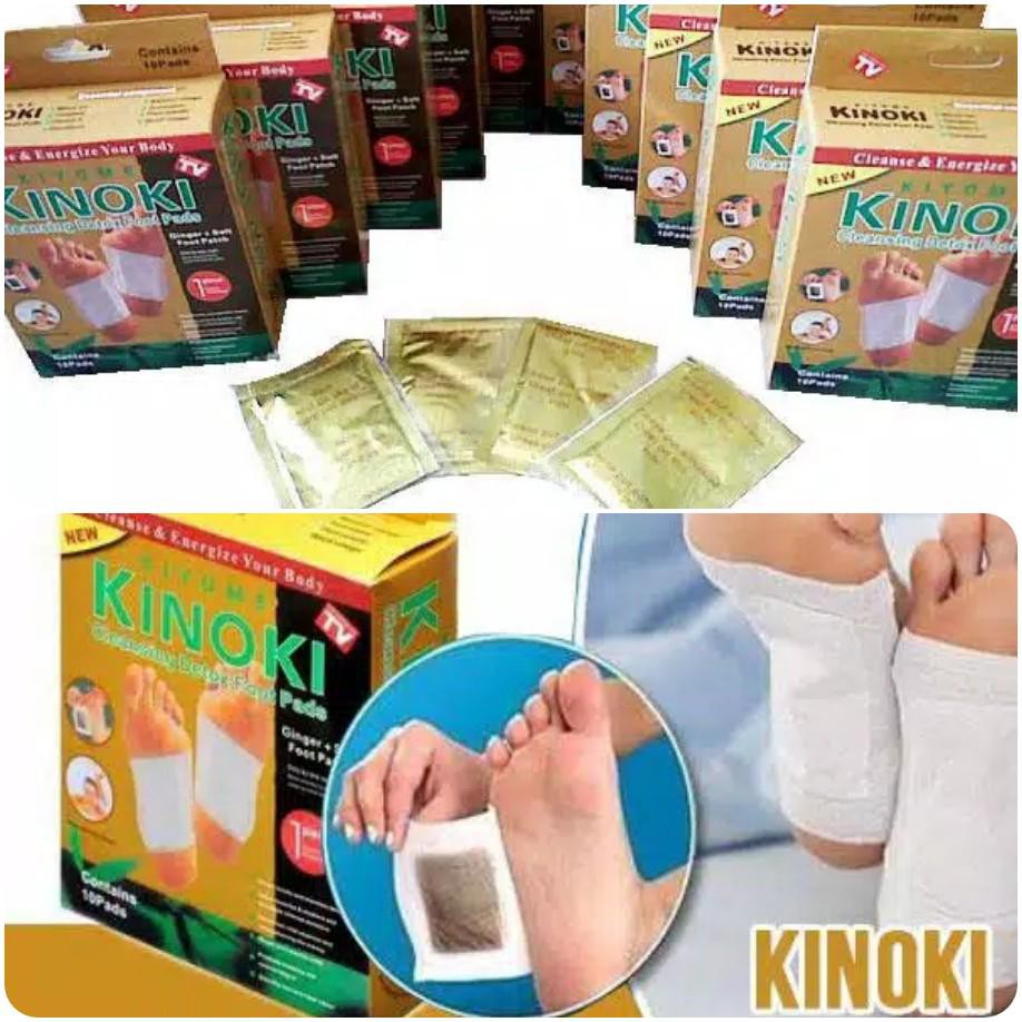 KINOKI Koyo Gold Foot Patch Emas Koyo Detox Kaki Ampuh Buang Racun 1 Box isi 10 pcs