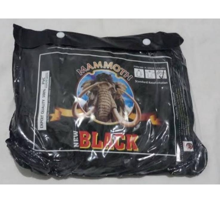 Paling Diminati.. Jas Hujan Jaket Celana Pria Wanita Dewasa Black MAMMOTH by PENGUIN Termurah Jumbo 