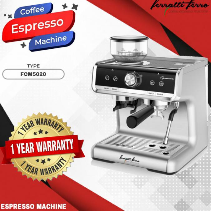 Ferratti Ferro Mesin Pembuat Kopi Espresso Maker Fcm-5020 Ginazzzz8