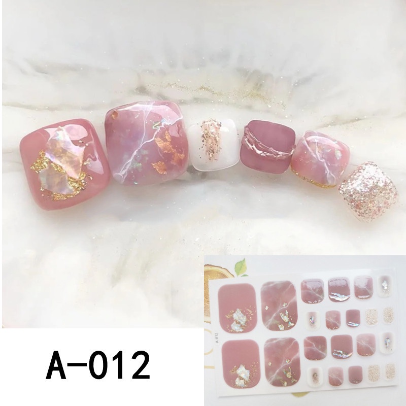 22Pcs / Stiker kuku kaki / Set Stiker Kuku / Stiker Kuku Murah / Nail Art Sticker / Nail Art &amp; Sticker A Series