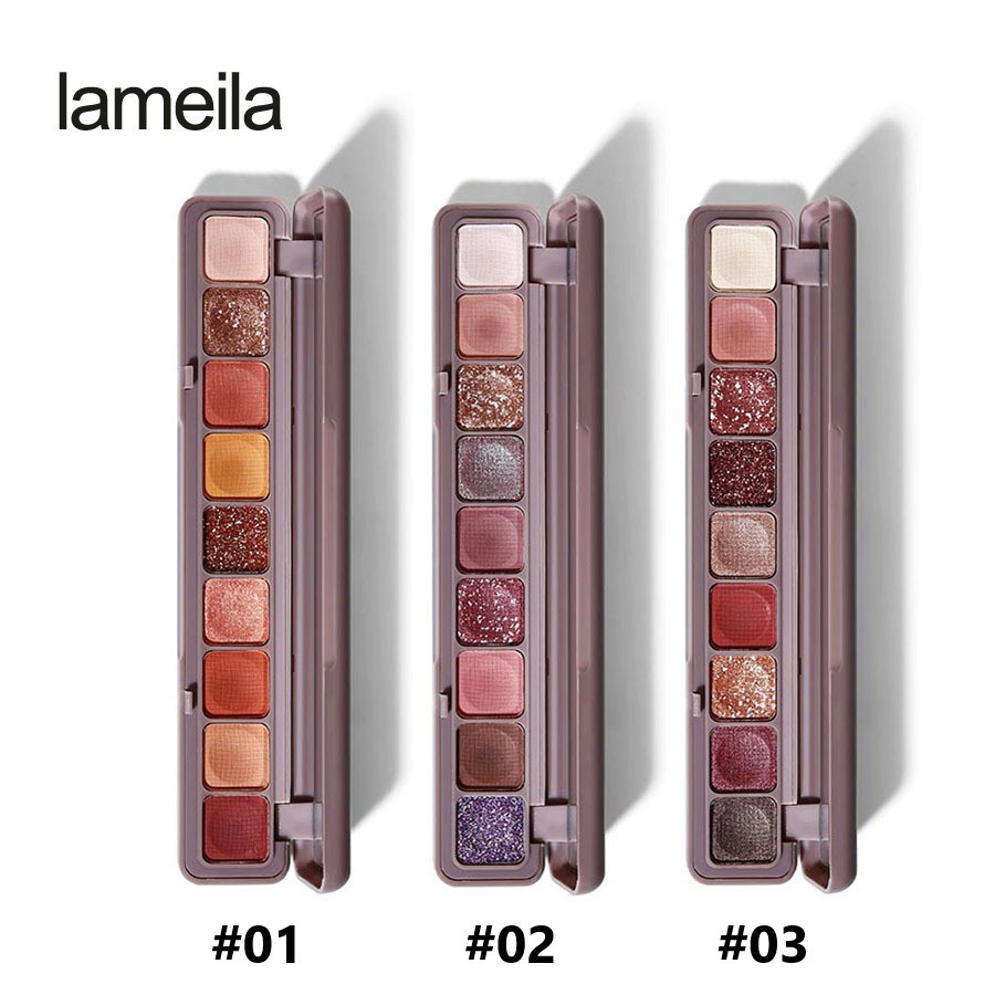 LAMEILA 3600 EYESHADOW PALETTE 9 WARNA