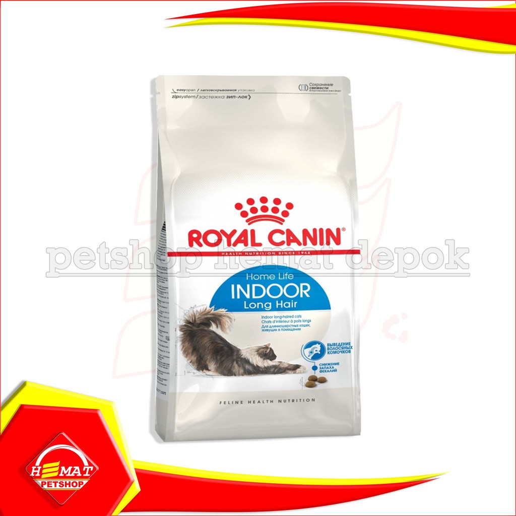 Makanan Kucing dewasa Royal Canin Indoor long hair adult 4 Kg Cat Food