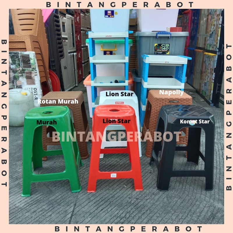 Bangku Plastik / Kursi Bakso / Kursi Plastik Murah / Bangku Tinggi Plastik