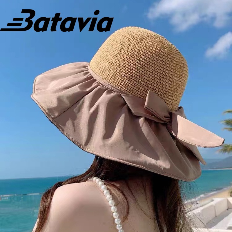 (COD)Topi pantai matahari rajut wanita premium model korea terbaru A