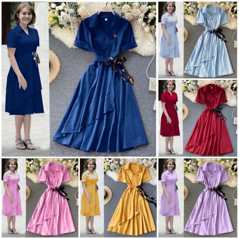 dress hemers / fashion dres korea / dress wanita / dres amanda /dress casual / DRESS NATAL GEREJA