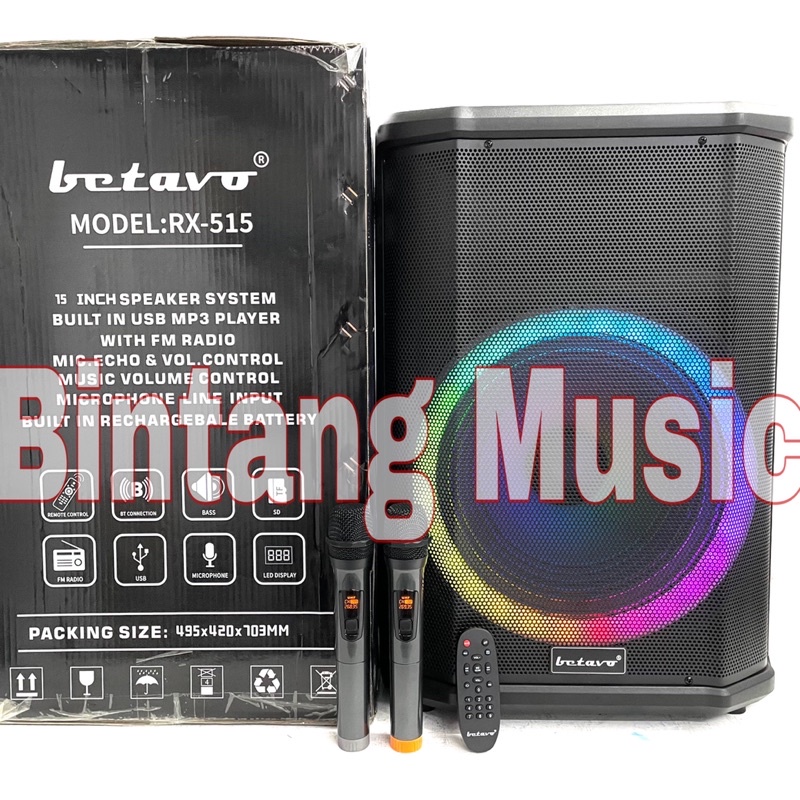 SPEAKER PORTABLE BETAVO RX 515 ORIGINAL Speaker Betavo rx 515 15inch